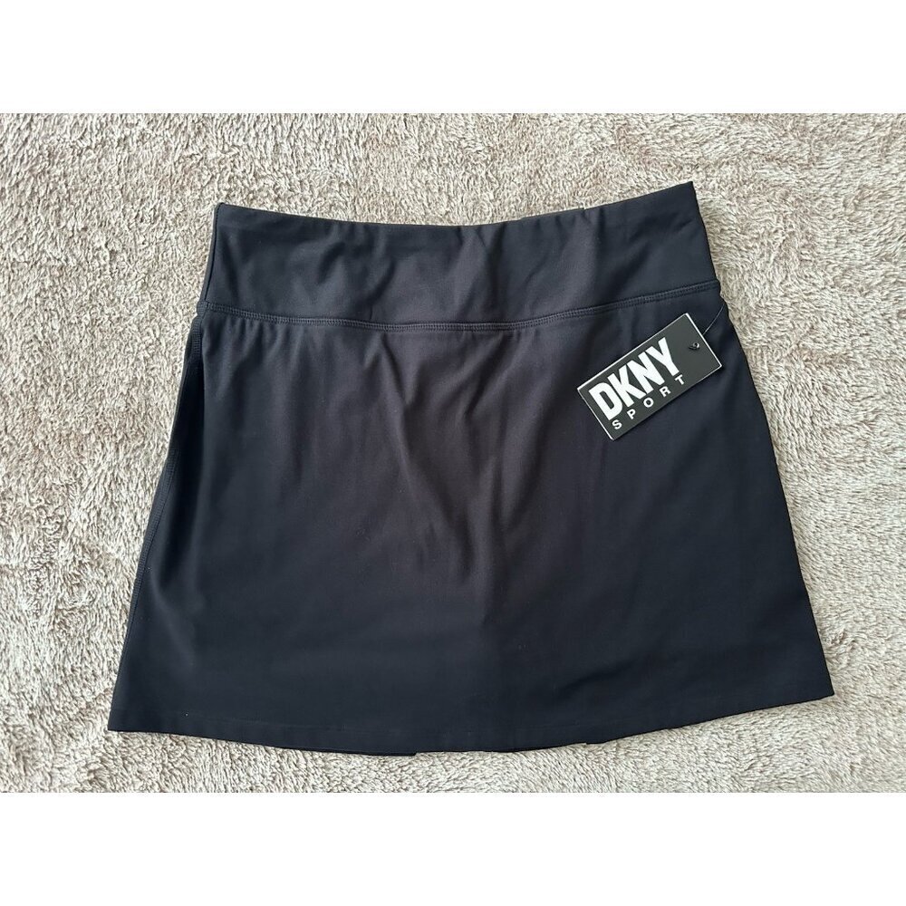Dkny Sport Women's Balance Supersoft Compression Skort Black New - Picture 2 of 10